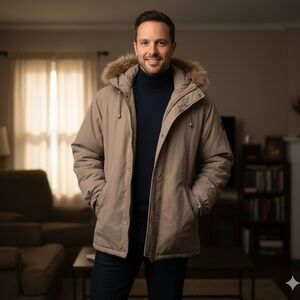 Jagermeister Tan Puffer Jacket